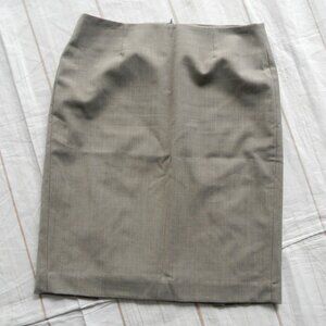 Banana Republic Stretch Wool Blend CAREER Skirt TAUPE/TAN Lined Classic SZ 4